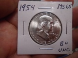 1954 Silver Franklin Half Dollar