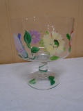 Hand Painted Glass Triffle Bowl