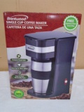 Brentwood Single Cup Coffee Maker w/ Stainless Steel Travel Cup