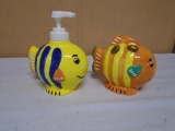 2pc Tropical Fish Bathroom Set