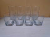 8pc Set of Glass Rocks Glasses & Tumblers
