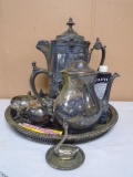 Vintage 6pc Silver Plated Tea Serving Set