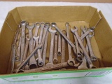 Large Group of Assorted Open and Box End wrenches