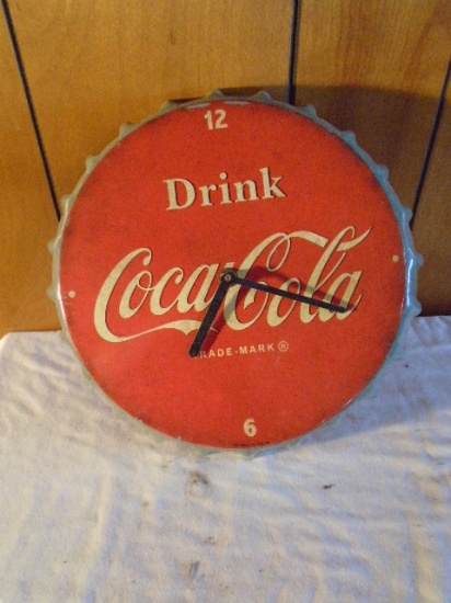 Metal Coca-Cola Bottle Cap Clock