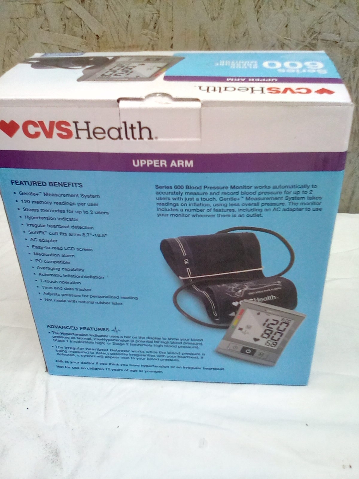 CVS Health Series 600 Upper Arm Blood Pressure Monitor