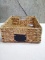 Light Brown woven basket with name plate