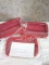 Food flex set of 3 flat food Storage containers red