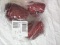 Set of 3 Mesh glitter Ribbon Red
