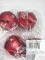 4 piece Jingle bell ornaments with Red Ribbon