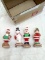 Qty 4 Christmas Statues 5” Tall each