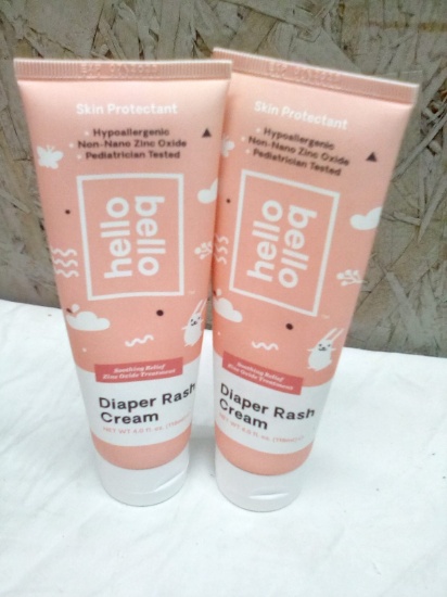 Hello Baby Diaper Rash Cream  4fl oz x2