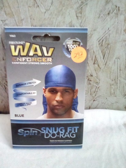 First line Wav Enforcer Snug fit Do-Rag Blue