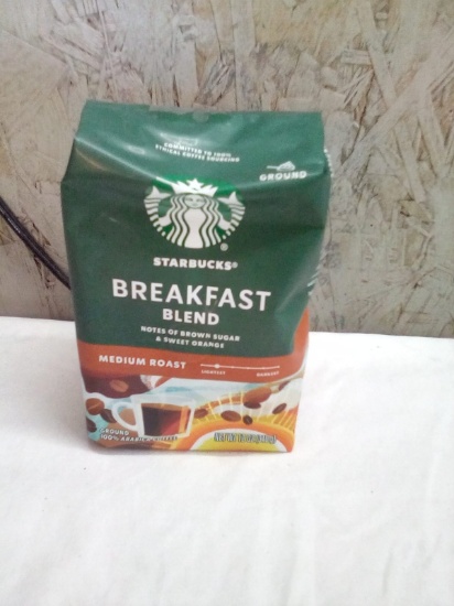 Starbucks Breakfast Blend Medium Roast Ground Coffee 12 Oz Pack