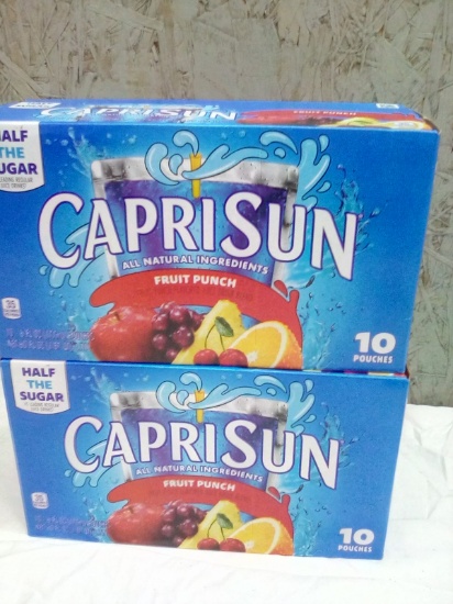 Capri Sun Fruit Punch 10 Pouches of 2 two boxes