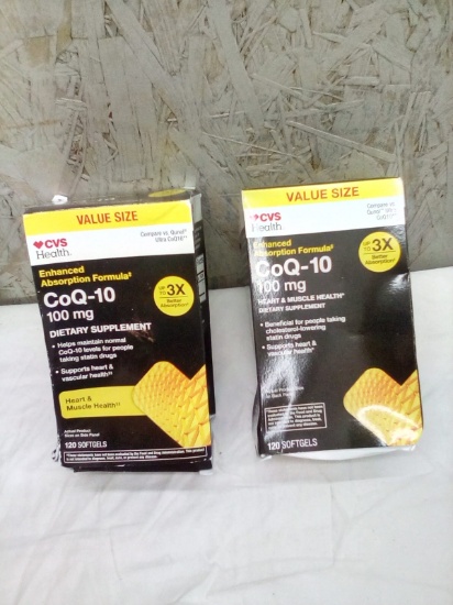 CVS Health Value Size Co-Q 10 100 Mg Supplement Qty. 2 bottles