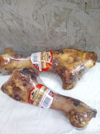 Heartland Jumbo Pork Bone All natural dog chew x2
