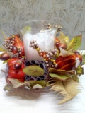 Illuminated Pumpkin, Gourd Centerpiece