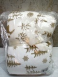 Kringle Express Super Oversized 60x70 Winter Forest Throw, Gold