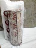 Stackable mugs with Cranberries qty 4