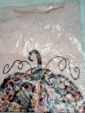 Womens Medium Halloween Leopard Pumpkin Tshirt
