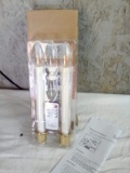 Bethlehem Lights set of 2 Cordless Window Candles with Polished brass
