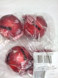 4 piece Jingle bell ornaments with Red Ribbon