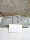 Food flex set of 2 Large flat food Storage containers