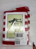 Ebenezer and co 30” Nostaslgic Red and White striped knit Stocking
