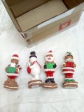 Qty 4 Christmas Statues 5” Tall each
