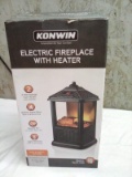 Konwin Electric Fireplace with Heater small room