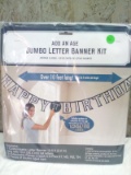 Jumbo Letter Banner Kit(add an age) 6 each 10.5 ft long