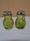 Vintage Fostoria Coin Glass Salt & Pepper Shaker Set