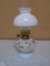 Small Vintage Hand Painted Electric Hurricane Lamp