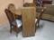 Dining Table & 2 Center Leaves w/ 4 Matching Chairs