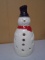 Large Pottery Snowman Candle Lamp
