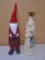 2 Santa Statues