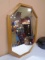 Beautiful Wood Framed Beveled Glass Wall Mirror