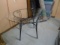 Round Glass Top Iron Base Table