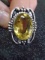 Ladies German Silver & Lemon Quartz Ring