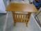Solid Oak Side Table w/ Magazine Rack on Bottom