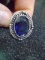 Ladies German Silver & Amethyst Ring