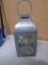 Galvinized Metal & Glass Candle Lantern