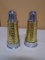 Set of Brass & Chrome Lighthouse Salt & Pepper Shakers