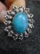 Ladies German Silver & Turquoise Ring