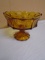 Vintage Fostoria Amber Coin Glass Compote