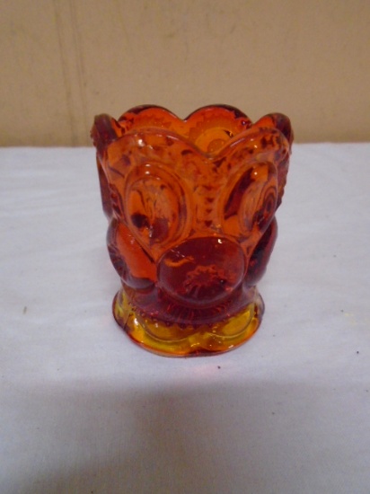 Vintage LE Smith Amberina Moon & Stars Toothpick Holdder