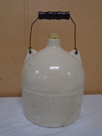 Vintage Crock w/ Original Wire Bale Handle