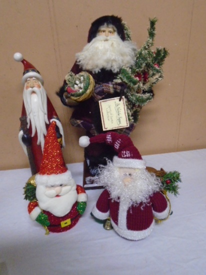 4pc Group of Santas