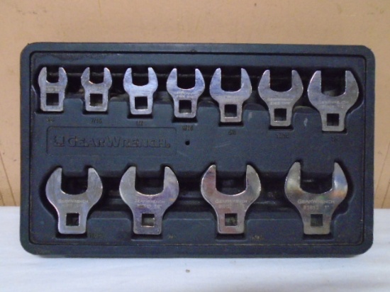 11pc Set of SAE Gearwrench 3/8in Drive Crows Feet