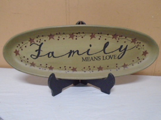 Wooden "Family" Décor Piece